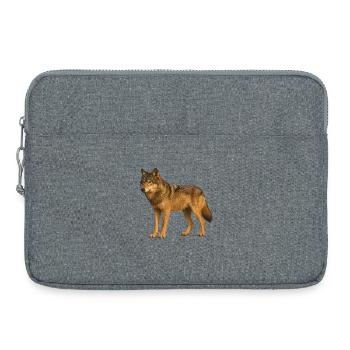 Loup dans la nature sauvage - Sacoche pour ordinateur portable 15 pouces - gris chiné - Devant