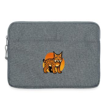 Lynx in sunset shade - Laptop bag 15" - heather grey - Front