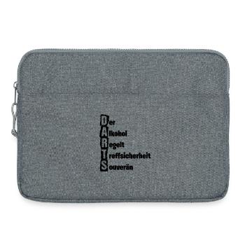 Fléchettes, fléchettes, règles de l’alcool - Sacoche pour ordinateur portable 15 pouces - gris chiné - Devant
