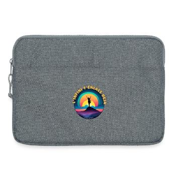 Unendlichkeit umarmt dich bereits - Laptoptasche 15" - Grau meliert - Vorne