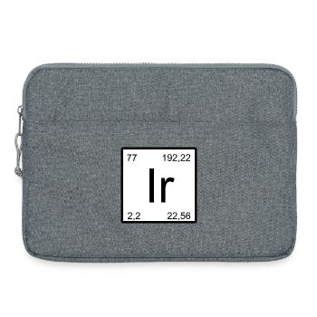 Symbole d’iridium dans le tableau périodique - Sacoche pour ordinateur portable 15 pouces - gris chiné - Devant