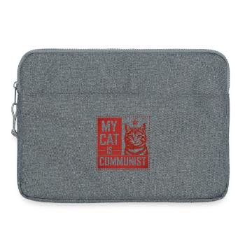 Meine Katze ist Kommunistin - Lustige Katze PropagandaT-Shirt - Laptoptasche 15" - Grau meliert - Vorne