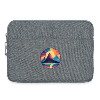 Montagnes au soleil vibrant - Sacoche pour ordinateur portable 15 pouces - gris chiné - Devant