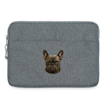 Serious Franz Bulldog Head - Laptop bag 15" - heather grey - Front