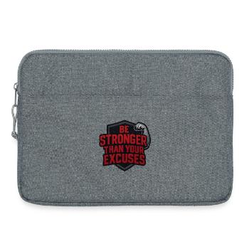 Sei stärker als deine Ausreden - Laptoptasche 15" - Grau meliert - Vorne