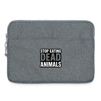 Bien-être animal | Arrêtez de manger des animaux morts - Sacoche pour ordinateur portable 15 pouces - gris chiné - Devant