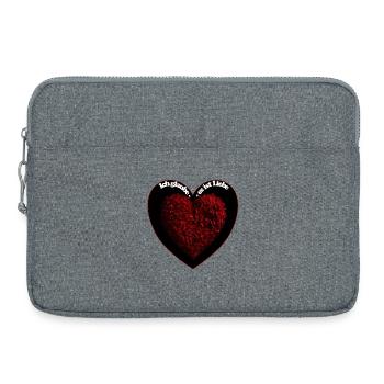 A heart for love made of foliage - Laptop bag 15" - heather grey - Front
