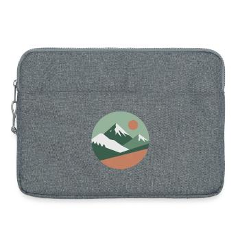 Montagne scandinave | Couleurs nordiques - Sacoche pour ordinateur portable 15 pouces - gris chiné - Devant