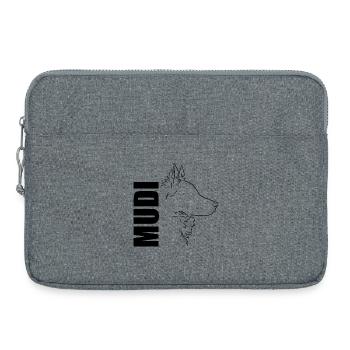 Mudi Profile Dog Dog Wilsigns - Laptop bag 15" - heather grey - Front