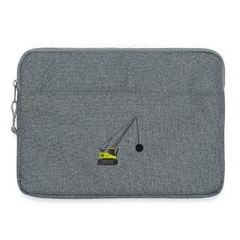 Kran für Abrissbirne - Laptoptasche 15" - Grau meliert - Vorne