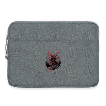 ATV on red and black spots - Laptop bag 15" - heather grey - Front