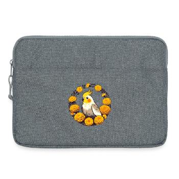 Calopsitte ensoleillée en anneau souci - Sacoche pour ordinateur portable 15 pouces - gris chiné - Devant