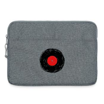 Vinyl Album Doodle Lines Sketch - Laptop bag 15" - heather grey - Front