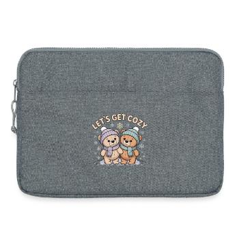 Lets Get Cozy - Laptop bag 15" - heather grey - Front