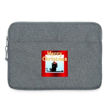Hockey pour chats de Noël - Sacoche pour ordinateur portable 15 pouces - gris chiné - Devant