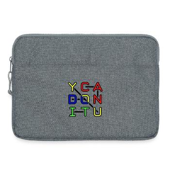 Motivation « Vous pouvez le faire » en couleur - Sacoche pour ordinateur portable 15 pouces - gris chiné - Devant