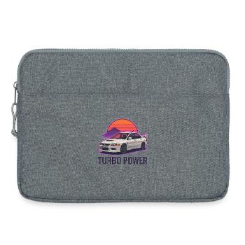 Autocollant Turbo Power Auto Sunset - Sacoche pour ordinateur portable 15 pouces - gris chiné - Devant