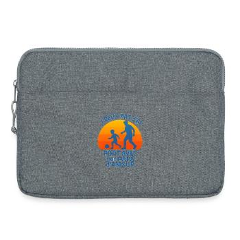 Football with Papa d'amour - Laptop bag 15" - heather grey - Front