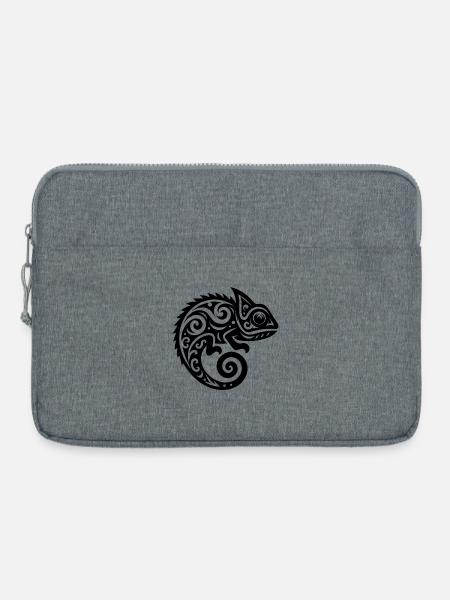 Süsse Chamäleon Tattoo Verkleidung - Laptoptasche 15" - Grau meliert