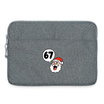 Santa Shouts 67!  - Laptop bag 15" - heather grey - Front