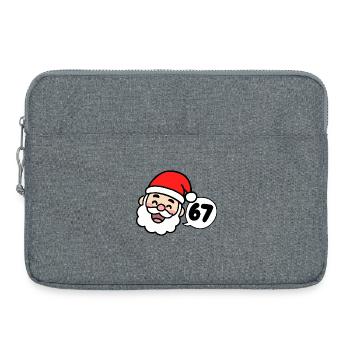 Santa says 67 - Laptop bag 15" - heather grey - Front