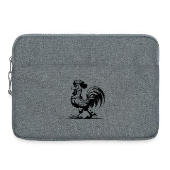 Farm Rooster Alarm from 5 a.m. - Loud, Proud - Laptop bag 15" - heather grey - Front
