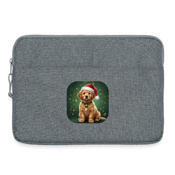 Cloche de Noël du Bébé Père Noël - Sacoche pour ordinateur portable 15 pouces - gris chiné - Devant