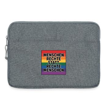 Les droits de l’homme au lieu des personnes de droite - Cool Pride - Sacoche pour ordinateur portable 15 pouces - gris chiné - Devant