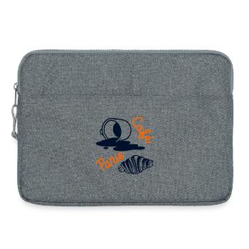 Croissant Kaffee Paris - Laptoptasche 15" - Grau meliert - Vorne