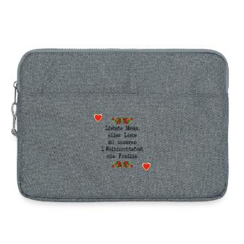 Erstes Weihnachten Baby Mama Familie - Laptoptasche 15" - Grau meliert - Vorne