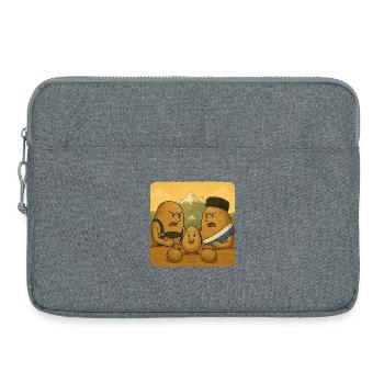 Conflit familial de la pomme de terre - Sacoche pour ordinateur portable 15 pouces - gris chiné - Devant