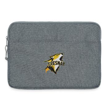 Loup Fresnay qui hurle - Sacoche pour ordinateur portable 15 pouces - gris chiné - Devant