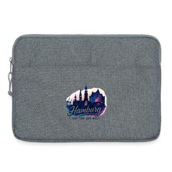 Hamburg Gateway to the World City Silhouette Harbour Gesche - Laptop bag 15" - heather grey - Front