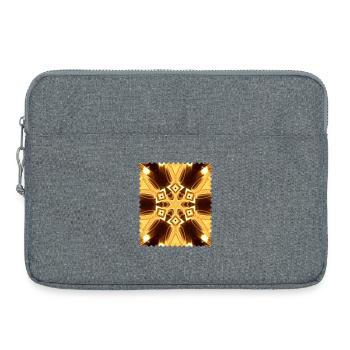 Feuerstern Mandala Kaleidoskop - Laptoptasche 15" - Grau meliert - Vorne