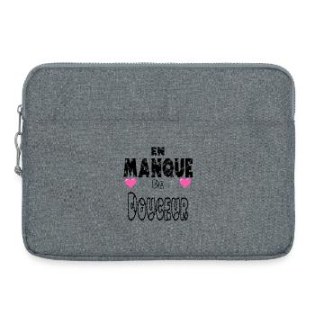 Bedürfnis nach Weichheit - Laptoptasche 15" - Grau meliert - Vorne