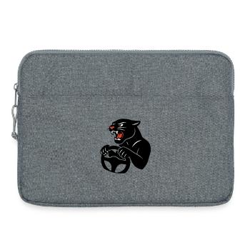 Un grand chat au volant - Sacoche pour ordinateur portable 15 pouces - gris chiné - Devant