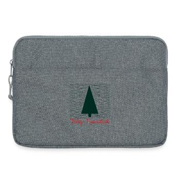 Minimalist Christmas greetings - Laptop bag 15" - heather grey - Front