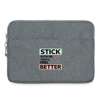 Acupuncturist Stick With Me You'll Feel Better  - Laptop bag 15" - heather grey - Front