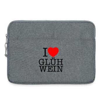 i love mulled wine Christmas - Laptop bag 15" - heather grey - Front