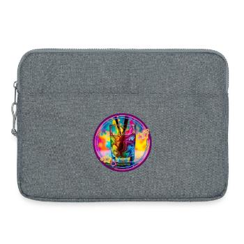 Colored Neon Psyedelic Glass - Laptop bag 15" - heather grey - Front