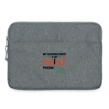 Mein Akupunkteur ist mein Ansprechpartner auf professioneller Ebene. - Laptoptasche 15" - Grau meliert - Vorne