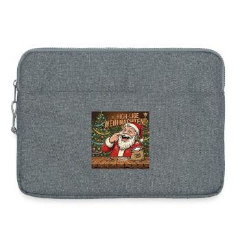 High-lige Weihnachten | Ho Ho Ho - Laptoptasche 15" - Grau meliert - Vorne