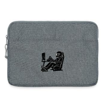 Sim Racer Driver Silhouette Gaming - Laptop bag 15" - heather grey - Front