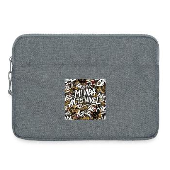 Lebendige urbane Graffiti - Laptoptasche 15" - Grau meliert - Vorne