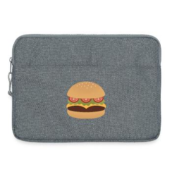 Classic Burger Flat Art - Laptop bag 15" - heather grey - Front