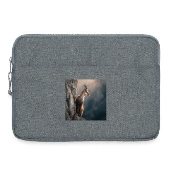 Kletternde Gämse Alpen Bergwild Majestätisch - Laptoptasche 15" - Grau meliert - Vorne