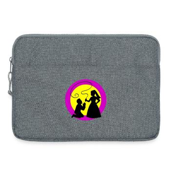 Brautpaar Ehepaar Hochzeit - Laptoptasche 15" - Grau meliert - Vorne