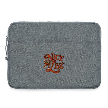 Belle liste de canne de sucre de Noël - Sacoche pour ordinateur portable 15 pouces - gris chiné - Devant
