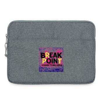 Conception du vainqueur de la balle de break au tennis - Sacoche pour ordinateur portable 15 pouces - gris chiné - Devant
