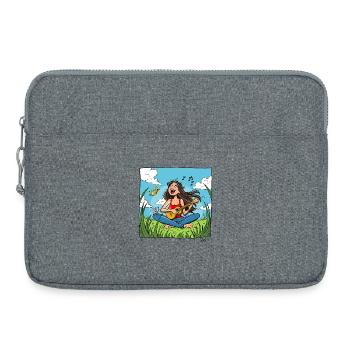 Girl_Ukulele - Laptoptasche 15" - Grau meliert - Vorne